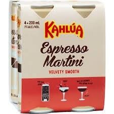 Kahlua Espresso Style Martini 200ml 4pk